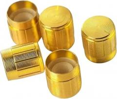 5Pcs/Set Wh148 Potentiometer Knob Cap Gold Aluminum Alloy Knob Caps For Rotary Switch Volume Control Knob 15*17Mm New 2026 High For Reliable Electronic Component, Precision, Stable Performance
