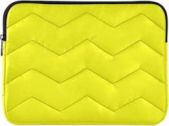 Laptop Sleeve Padded Portable Electronic Device Cover Yellow Protective Case with Zipper