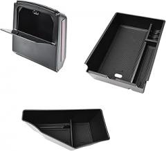 Center Console Organizer Compatible with 2023-2026 Kia Sportage Hybrid/Plug-in Hybrid Accessories Hidden Armrest Storage Box (Edition with Electronic Transmission ONLY) 3Pcs