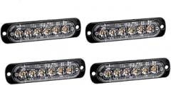 Led Strobe Light Flashing Grille Lights Car Emergency Light 6LED Warn Light Police Lights For Car TRUCK Strobe Led Light 12V 24V New 2026 High For Reliable Electronic Component