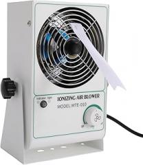 110V US Standard Anti-Static Ion Fan with Adjustable Rotation Angle and Wind Speed, Metal Shell Durable Design, High Performance Static Eliminator for Electronic Maintenance, Assembly Lines, Labs, and
