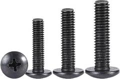 10Pcs/lot M2 M2.5 M3 M3.5 M4 M5 M6 TM Screws Truss Mushroom Head Screw Black Plated Electronic Carbon Steel Screws(3mm x10pcs,M2.5)