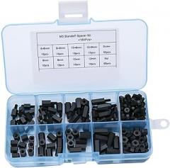 CHILDWEET 180pcs Nylon Thread Motherboard Spacers Storage Box Plastic Standoffs for Electronics Boards Projects Anticorrosive Compact Design