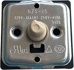 GZS-15 Rotary Switch 4 Position 3 Speed Rotary Electric Heater Switch Fan Speed Selector Switch for Midea Electric Heater Radiator Replacement Part Accessories 10AT125（2 Gear）