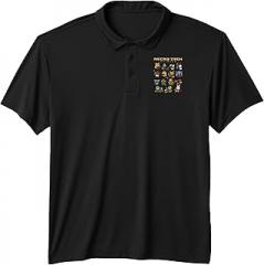Wowsome! Retro Tech Animals Kawaii Gamer Vintage Electronics Performance Polo Shirt