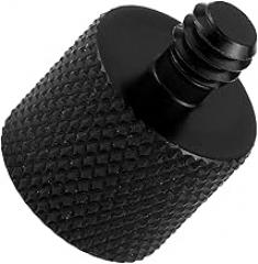 Tool Less 3/8Inch to 1/4Inch Thread Adapter Nut Precise Machined Metal Connector for Photography Secure Mounting Universally Tripod Screw Converter