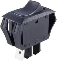 NTE Electronics 54-064 Miniature Snap-in Nylon Illuminated Rocker Switch, SPST Circuit, Off-None-ON Action, Translucent Nylon Actuator, Amber Lens, 0.250