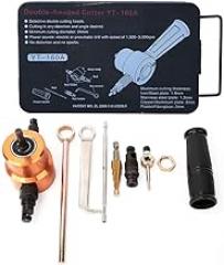 Double Head Sheet Metal Cutter, 360°Double Head Sheet Metal Cutter Versatile Nibbler Drill DIY Cutting Car Repairing Tool for Straight Curve and Circle Cutting