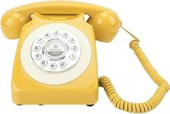 Audio Guest Book Wedding Phone, Clear Sound Convenient Use Audio Message Recording Telephone, Retro Phone Audio GuestBook for Wedding Event Birthday Party (Yellow Duck