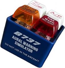 NUEAYMS Two Action Alarm Keychain Flash Cockpit Button Flight Lovers Simulation Gift Electronic Alarm Keychain