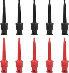 Strong Multimeter Meter Haken Gripper for Cable Welds SMTSMD IC - Comfortable Tests, Strong Handle - Ideal for Testing and Repairing Mini Electronics - Copper with Goldenplarator - 10PCs (Five