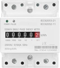 Din Rail Single Phase Electronic Energy Meter AC 220V 100A kWh Counter Consumption Analog Electricity Gague Wattmeter 50HZ(Analog Type)