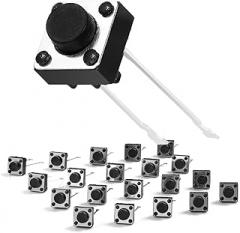 Chanzon Tactile Tact Push Button Switch 6x6x5mm Micro Momentary Tact Switch2 pin 20 pcs SPST Pushbutton Switches Dip Touch Switch for Breadboard Arduino PCB Electronic Circuit Board