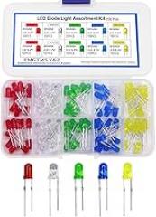 100pcs 5mm F5 Diode Kit, Red, Yellow, Blue, Green, Orange, Silicon Resin, Industrial Electrical Semiconductor, 5V Working Voltage, DIY Electronics Parts