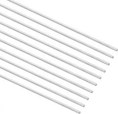 #US Pack of 10 304 Stainless Steel Round Rods 1.5mm X 400mm Solid Shaft Rod