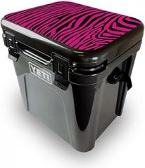 MightySkins Skin Compatible with Yeti Roadie 24 Hard Cooler LID ONLY - Pink Zebra | Protective Viny wrap | Easy to Apply and Change Style | Made in The USA