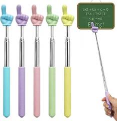5 PCS Retractable Teacher Pointer Stick Mini Extendable Hand Pointer Finger Pointer Stick Retractable Teacher Pointer for Classroom Kids Reading for School Kindergarten Elementary