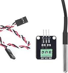 DS18B20 Temperature Sensor Module, Electronic Component Temperature Sensor, Industrial Equipment for Temperature Detection