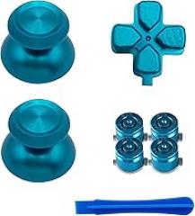 Metal Buttons for PS5 Controller ABXY Buttons Replacement Aluminum Analog Thumbsticks Action Buttons and Direction Keys