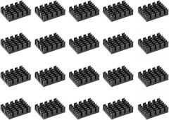 uxcell Electronic Radiators Heatsink for MOS GPU IC Chip Black 20 x 14 x 6 mm 20pcs