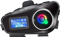 Docooler Q58Max Motorcycle Intercom Headset, CVC Noise Cancellation ＆ Dual DSP Audio Multi-Path Processing Capabilities, Built-in 6 Personalized EQ Sound Effects, Talk and Communication Within 500M