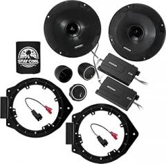 KICKER Speakers 6.5 inch for Chevrolet Malibu 2008-2012 Upgrade Kit - Pair of CS Series with Adapters and Harness, Component 6 1/2 Car Audio Front Door Speaker for Chevy CSS65, 46CSS654