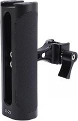 EBTOOLS Camera Cage Side Handle, Camera Side Handle with 1/4 3/8inch Thread, Cold Shoe Mount, Height Adjustment, Aluminum Side Handgrip