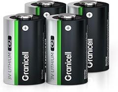CR2 3V Lithium Batteries 4 Pack, 900mAh CR2 Battery
