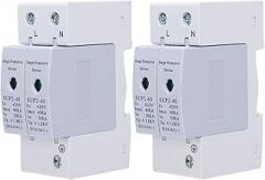 2Pcs Surge Protection Device Anti-Thunder Electronic Component SUP2-40 2P 40KA 420V AC Surge Protection