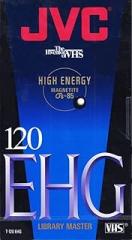 JVC Pack of 5 T-120 EHG Extra High Grade VHS Tape