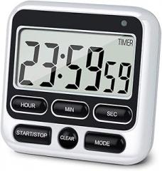 Electronic Kitchen Timer LCD Display Large Screen Electronic Timer Positive Baking Timer Reminder Timing Alarm