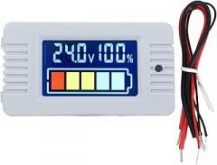 Battery Capacity Indicator LCD Digital Display, Battery Power Tester Voltmeter, 0~100V Voltage Meter with Color LCD Screen for Inverter Photovoltaic Systems Automotive Electronics
