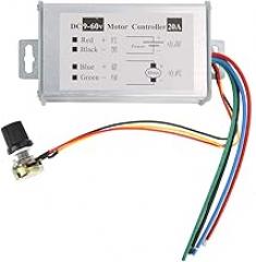 PWM Motor Speed Controller, 20A DC Motor Governor, Variable Speed Control with Potentiometer for 9V12V24V48V60V, Electronic Component for DIY and Industrial Use