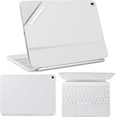 IMMOENUC Protective Skin Sticker for 2025 iPad Air M3 (A3266/A3267) 11-inch Magic Keyboard 3-Side ull Coverage Protective Vinyl Decals Self-Adhesive,Pre-Cut (Top/Bottom/Keyboard Panel)（White）