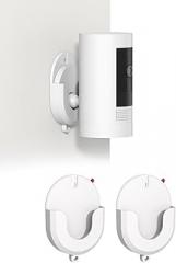 No Drill Ring Camera Adhesive Wall Mount, Strong Adhesive Camera Mount Stand Compatible with Ring Indoor Cam(1st Gen and 2nd Gen) Blink Camera Mount, No Drilling, No Screws, 2 Pack Mount Bracket