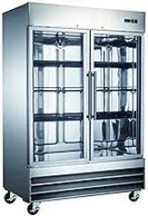 Adcraft USFZ-2D-G U-Star 48-Cubic Feet 2-Door Glass-Door Freezer, Stainless Steel, 115v
