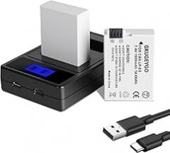 LP-E8 Battery and Charger Pack, 2-Pack Battery and Dual Slot Charger Compatible with Canon EOS Rebel T2i, T3i, T4i, T5i, EOS 550D, 600D, 650D, 700D, Kiss X4, Kiss X5, Kiss X6, X6i, X7i Cameras