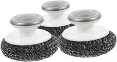 MERRYHAPY 3pcs Wire Cleaning Brush Handle for Pots Pans and Dishes Kitchen Scrubber for Grime Removal Lightweight and Easy to Store