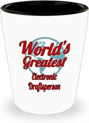 Amorfos Best Electronic Draftsperson Shot Glass - Funny Electronic Draftsperson Gifts In Bulk - Electronic Draftsperson Shotglasses For Men & Women - Perfect Hobbyist Drinking Gift