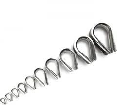 Tool Part for 304 Stainless Steel M2 M3 M4 M5 M6 M8 M10 M12 M14 Wire Rope Cable Thimble Galvanized Stamping Chain - (Size: M5 30pcs)