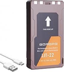 LIT-22 Lithium Battery, for LIT-22 PRO, Flex-M, Flex G-36, Plus, S, Dark, S-Dark Cellular Trail Cameras, Includes Type-C Cable, Extreme Weather Proof (1Battery)