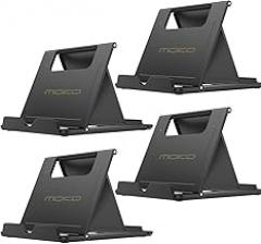 MoKo Adjustable Foldable Portable Electronic Device Stand, Compatible with 6-11 Inch Tablets and Phones, Strong and Durable ABS and Rubber Construction, Easy to Adjust and Fold