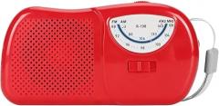 AM FM Radio, Portable Radio Battery Operated Radio with Built in Speaker, Vintage Retro Radio Pocket Radio for Outdoor Travel Home (Red)