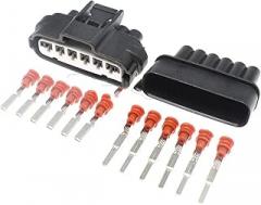 Demasiado 1-20Kits 6 Pin Plug Auto Waterproof Electronic Throttle Valve Connector 7283-1968 Compatible With Toyota Mazda Hilux Accelerator Pedal (Color : Male female set, Size : 5Sets)