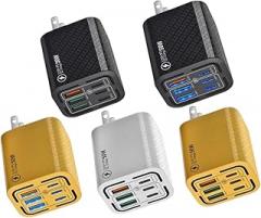 50W USpB C Wall Charrger Fast Charrger 6 Ports High-Speed Charging 3.0 Adaptier for LPhonie 13 14 15 Xlaoml Sangsiung Mobile US EU Plug New 2026 High for Reliable Electronic Component