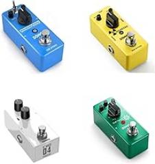 Donner Guitar Effect Pedal for Pop Clean Fingerstyle 4PCS Set Compressor Chorus Delay Reverb True Bypass for Electric Guitar and Bass