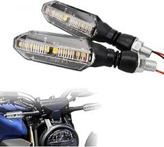 2pcs Motorcycle LED Turn Signal Lights Yellow Flowing Flashing Turn Signal Indicator Moto Blinker for Homda Accessories New 2026 High for Reliable Electronic Component, Precision, Stable Performance