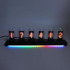 GOWENIC Nixie Tube Clock, Creative Electronic Clock DIY with 16 Million Colors and Customized Pictures, Supports 12/24H Display, Power Outage Memory
