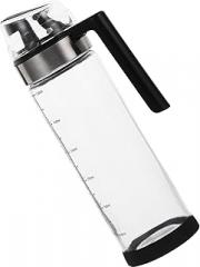 Milisten Glass Cooking Oil Bottle Automatic Open-close Dispenser Olive Oil Container with Measurement for Kitchen Cooking and Salad