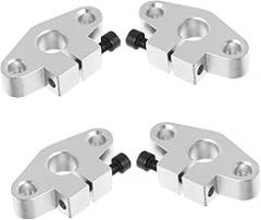 GLEAVI 4pcs Linear Fixed Seat Support Base Bracket for Printer Accessories Aluminum Rail Support Shaft High Precision and Easy Installation for Electronic and Packaging Machinery